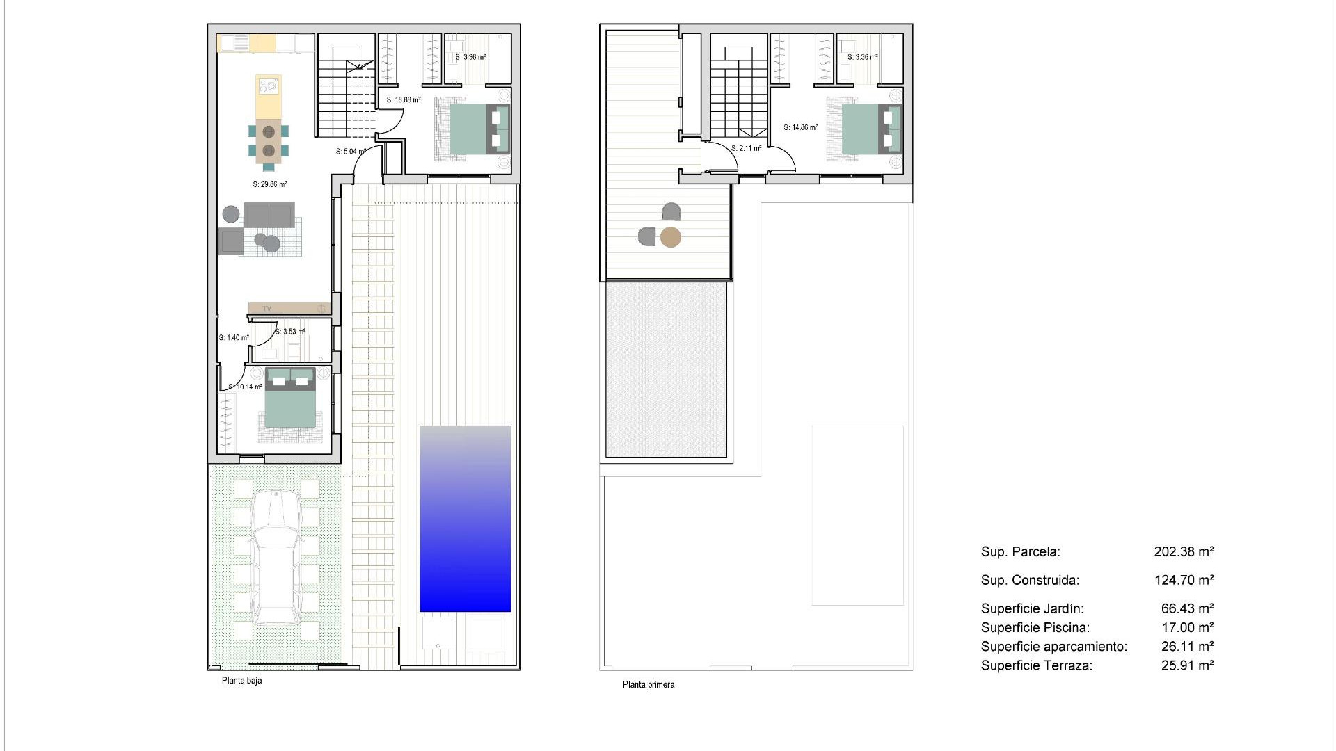 New Build - Stadthaus - San Javier - Parque del doce