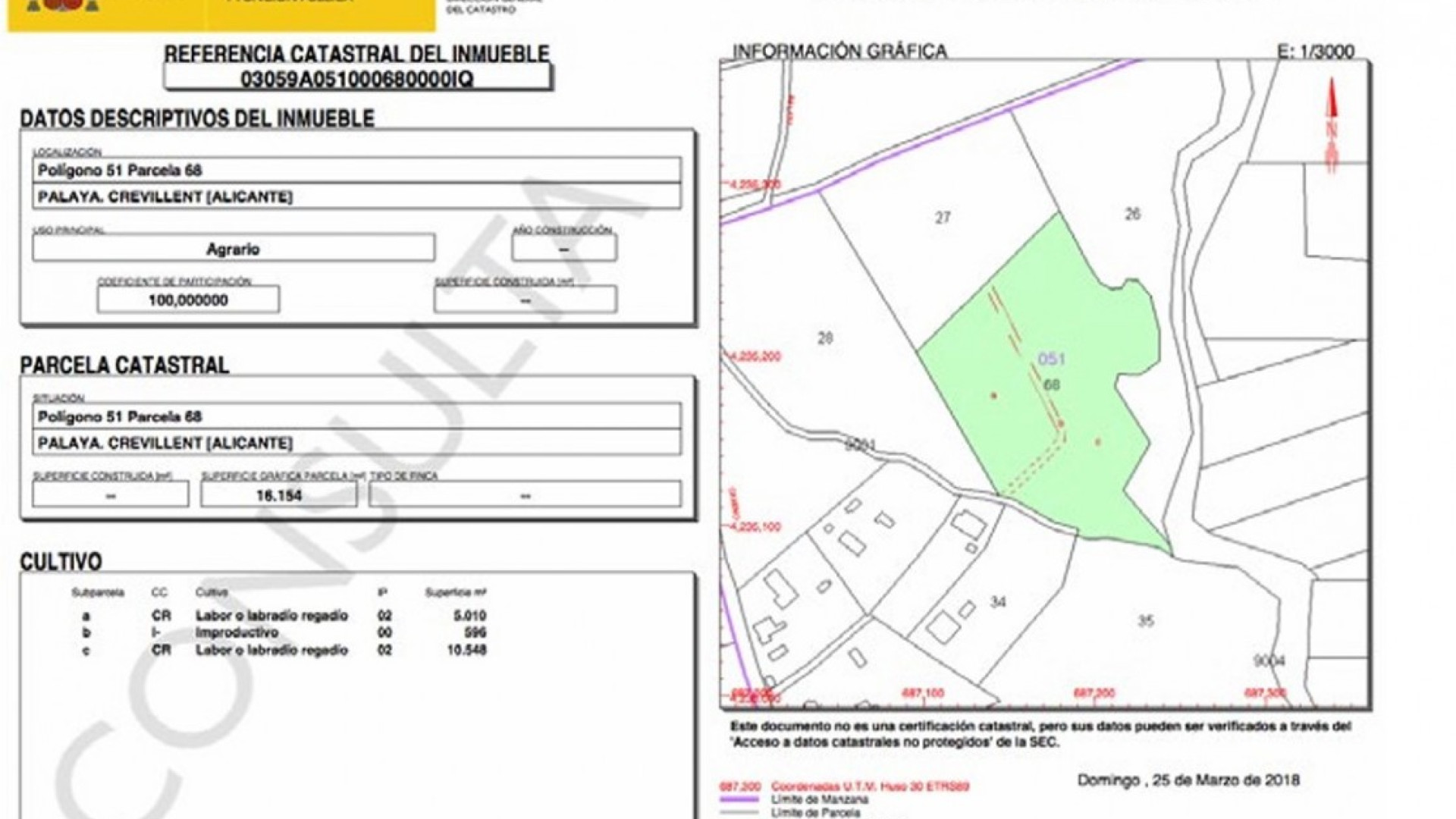 Revente - Perceel / Land - Crevillente