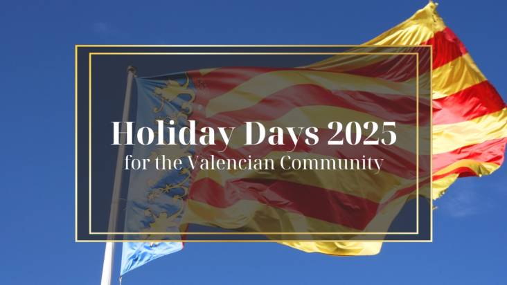 Días festivos nacionales y regionales (Días rojos) en la Comunidad Valenciana, España, 2025